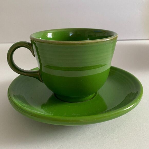 Fiestaware HLC Retired Color Shamrock Cup and Saucer - Picture 1 of 10